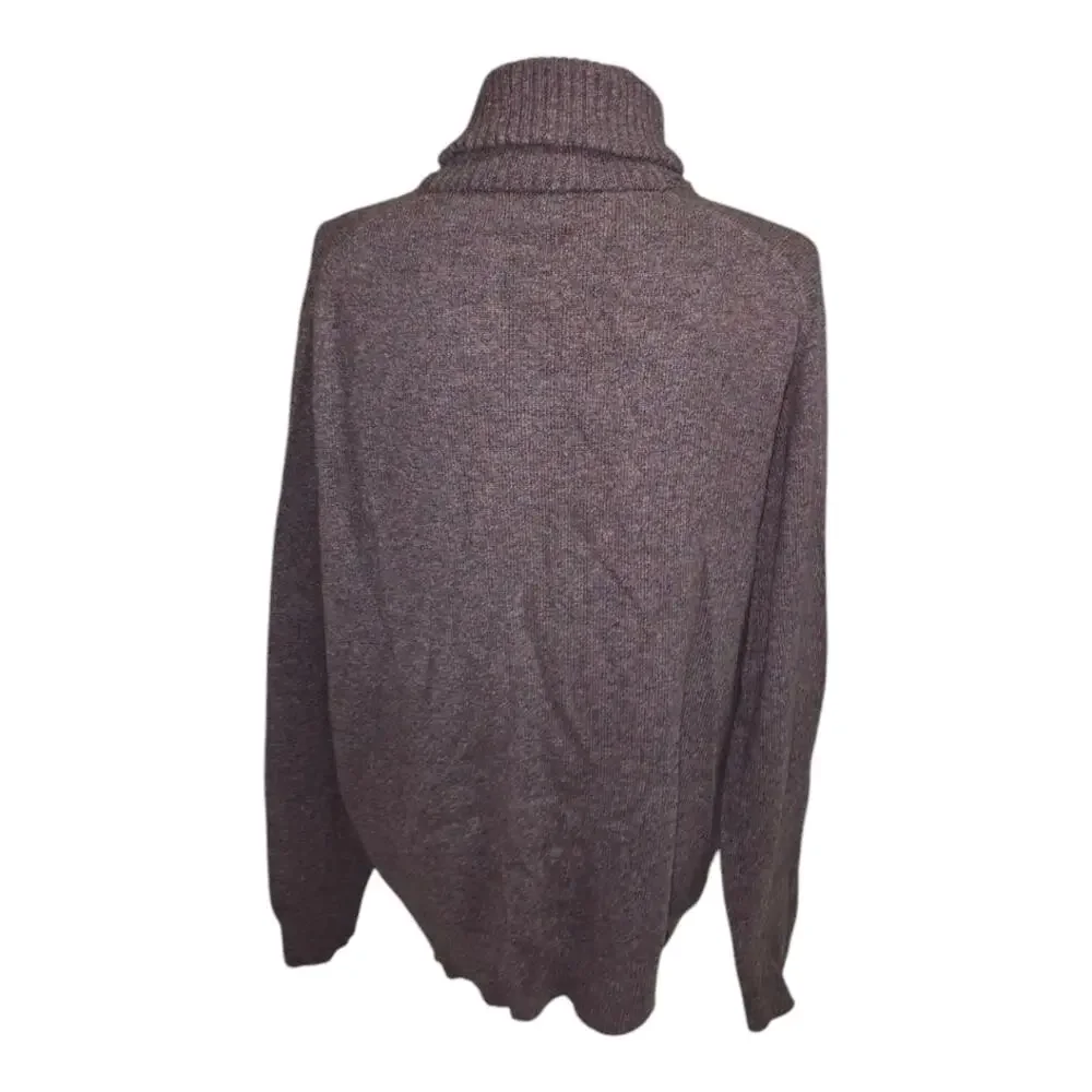 J. Crew‎ Shawl Collar Men's Brown Sweater Lambs Wool Size Large